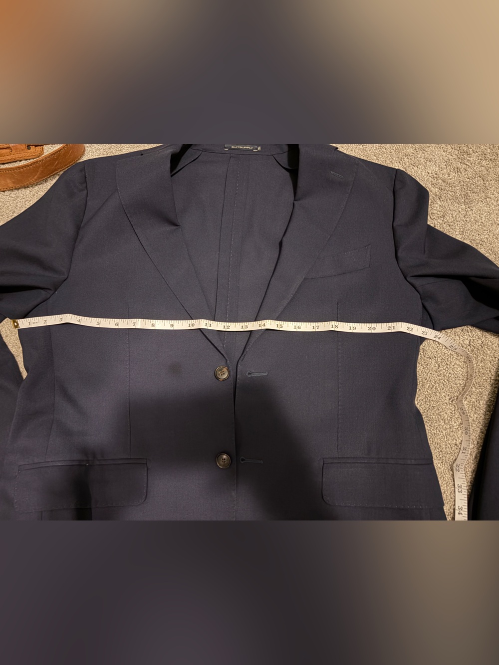 Suitsupply Navy Havana Traveler Suit 44s